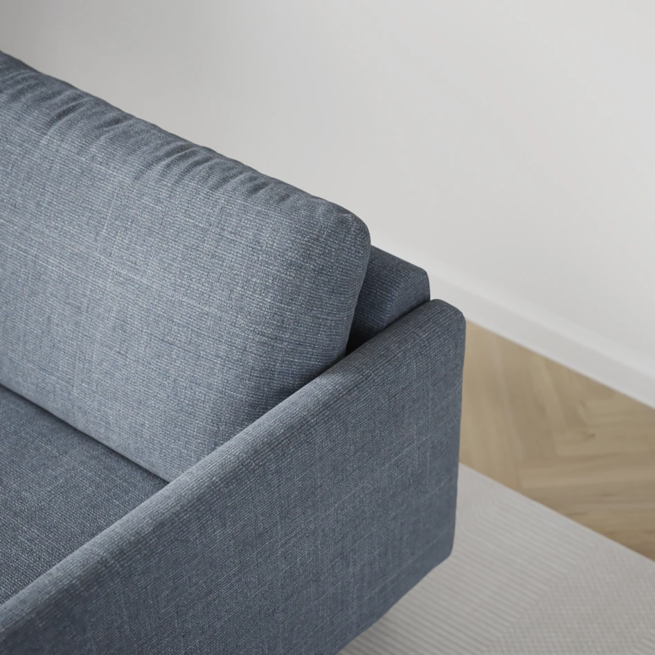 Madison Lux - 2-sits soffa med divan vänster och höger - Blå