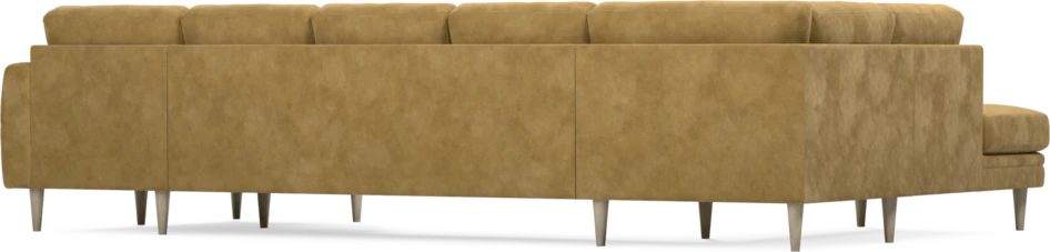 Eden - 3-sits soffa med divan vänster och schäslong höger - Gul
