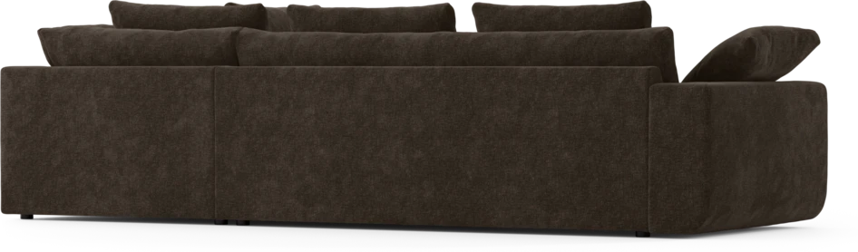 Amie - 3-sits med divan höger - Brun