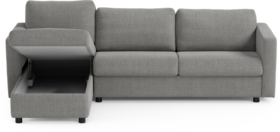 Lindö - Bäddsoffa 2,5-sits med schäslong, vändbar - Grå