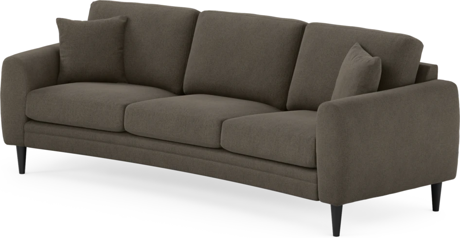 Eden - 3-sits soffa svängd - Brun