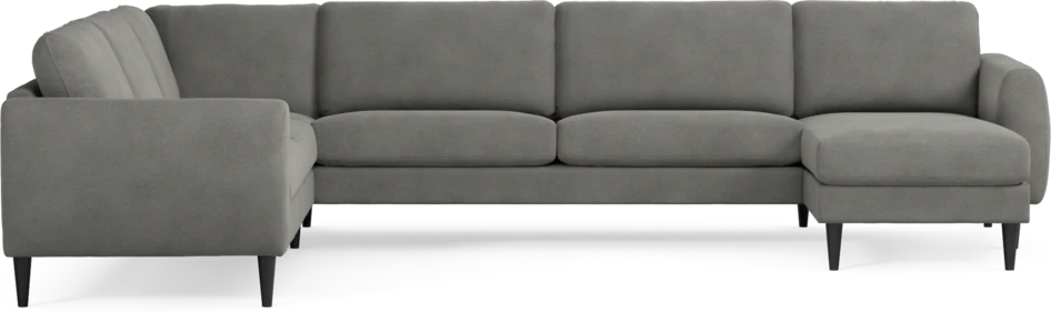 Bridge - Hörnsoffa, 2+3-sits med schäslong höger - Grå