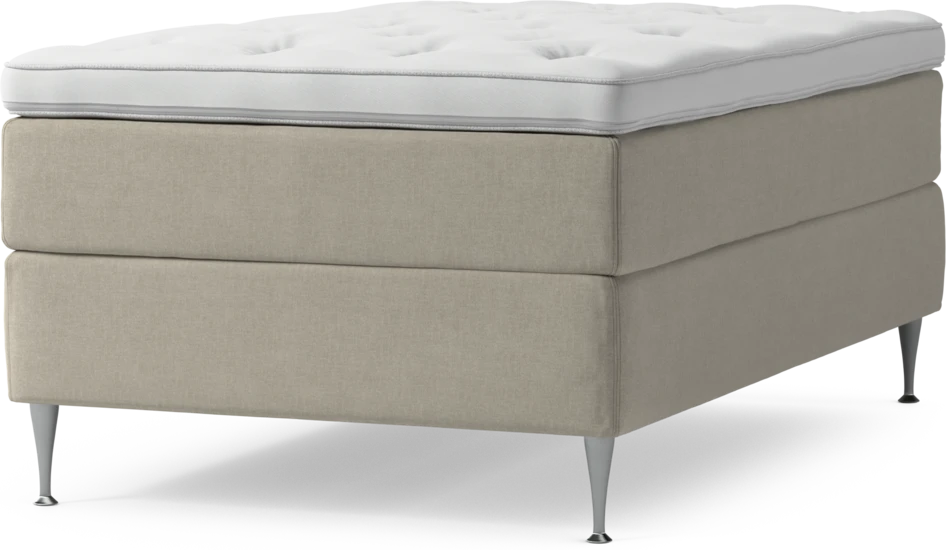 Delux Exclusive - Kontinentalsäng, enkelsäng 120 cm med bäddmadrass och sängben