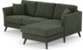 Eden - 2-sits soffa med schäslong - Grön