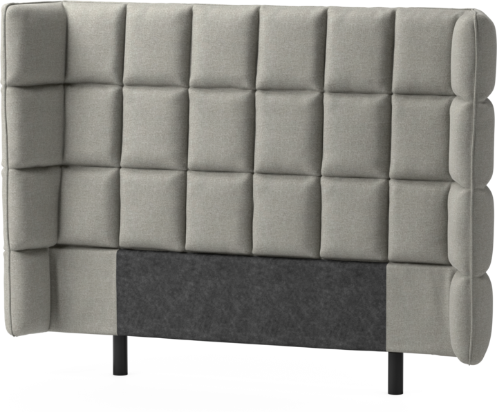 Delux Rutig - Sänggavel, 120-180 cm - Grå