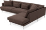 Harper - 3-sits soffa med divan höger - Brun