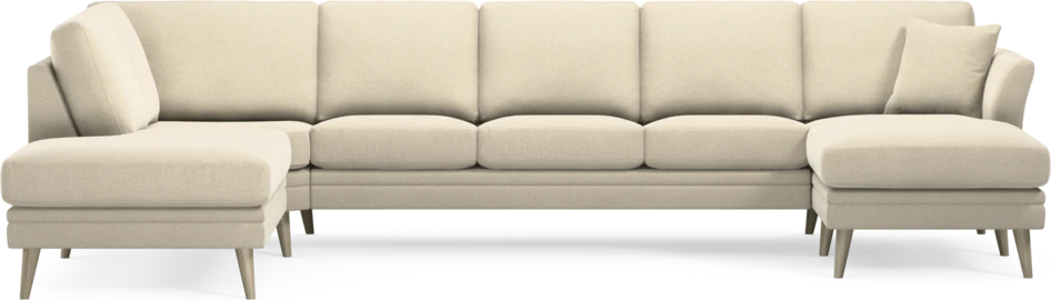 Eden - 3-sits soffa med divan vänster och schäslong höger - Beige