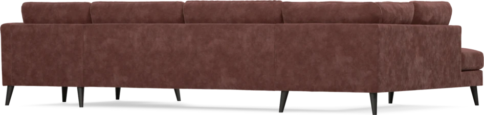 Bridge - 3-sits soffa med divan vänster och schäslong höger - Röd