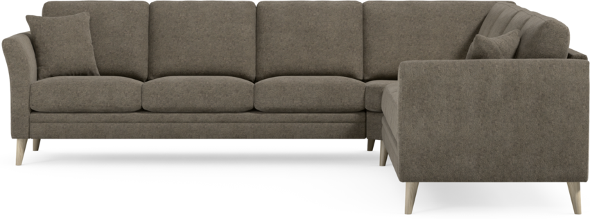 Eden - Hörnsoffa, 3+3-sits - Brun