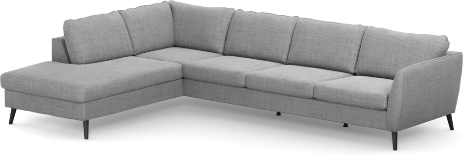 County - 3-sits soffa med divan vänster - Grå