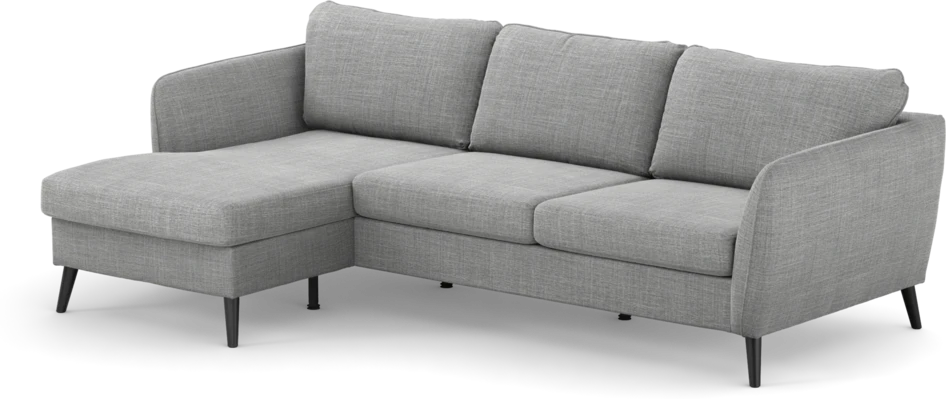 County - 3-sits soffa med flyttbar schäslong - Grå