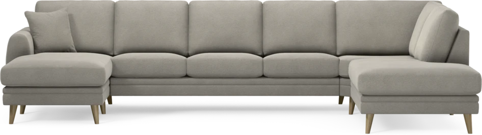 Eden - 3-sits soffa med schäslong vänster och divan höger - Grå