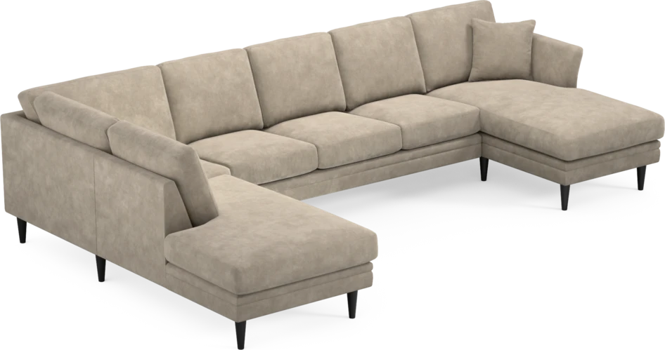 Eden - 3-sits soffa med divan vänster och schäslong höger - Beige