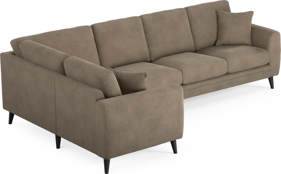 Eden - Hörnsoffa, 1+3-sits - Brun