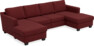 Friday - 2-sits soffa med två schäslonger - Rosa