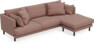 Harper - 4-sits med schäslong höger  - Rosa