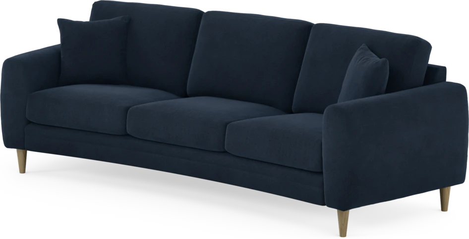 Eden - 3-sits soffa svängd - Blå