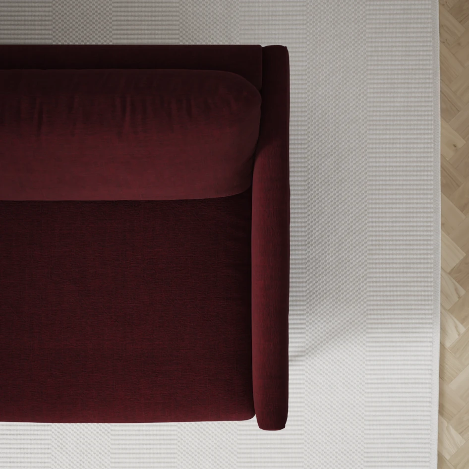 Madison Lux - 2-sits soffa med divan vänster och höger - Röd