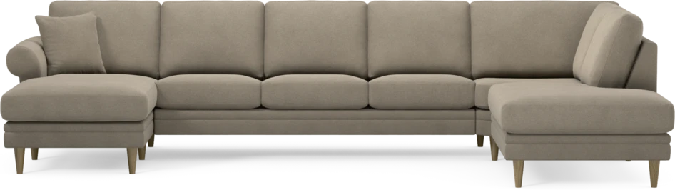 Eden - 3-sits soffa med schäslong vänster och divan höger - Beige