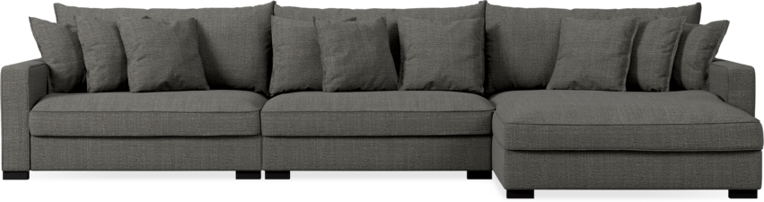 Rossi - 4-sits soffa med schäslong XL höger - Grå