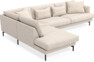 Harper - 3-sits soffa med divan vänster - Vit