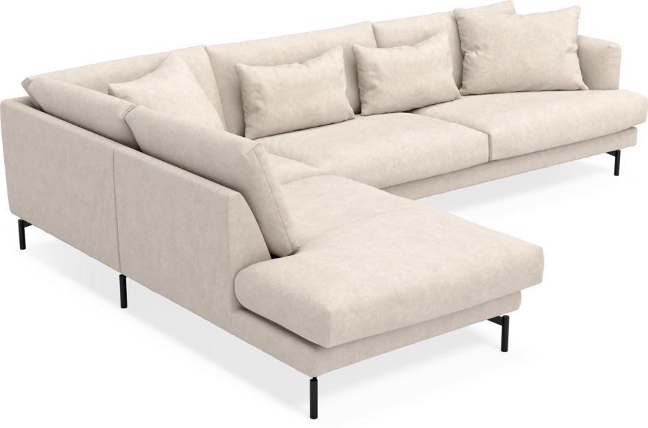 Harper - 3-sits soffa med divan vänster - Vit