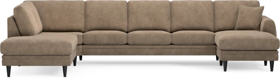Eden - 3-sits soffa med divan vänster och schäslong höger - Beige