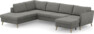 County - 3-sits soffa med divan vänster och schäslong höger - Grå