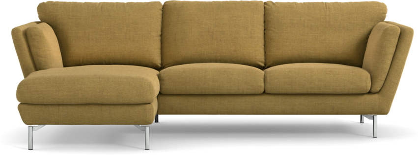 Madison Lux - 2-sits soffa med schäslong vänster - Gul