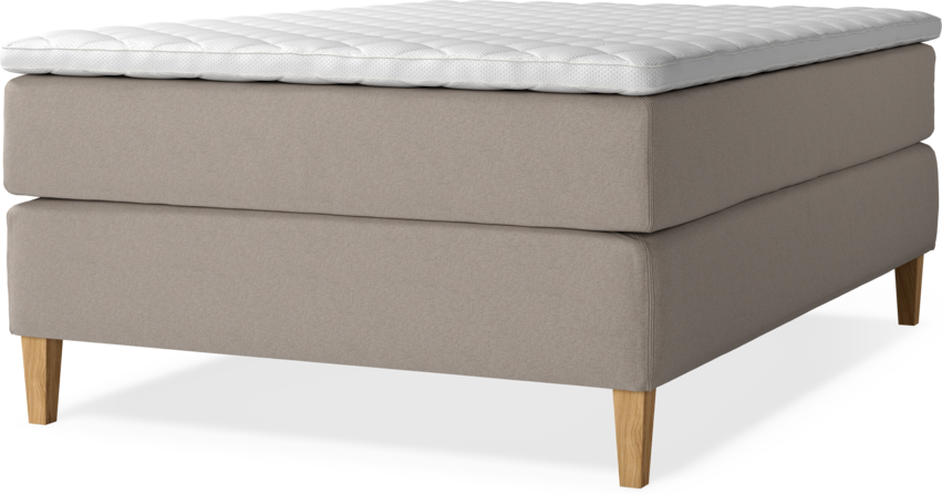 Delux Dream - Kontinentalsäng, enkelsäng med bäddmadrass - Beige