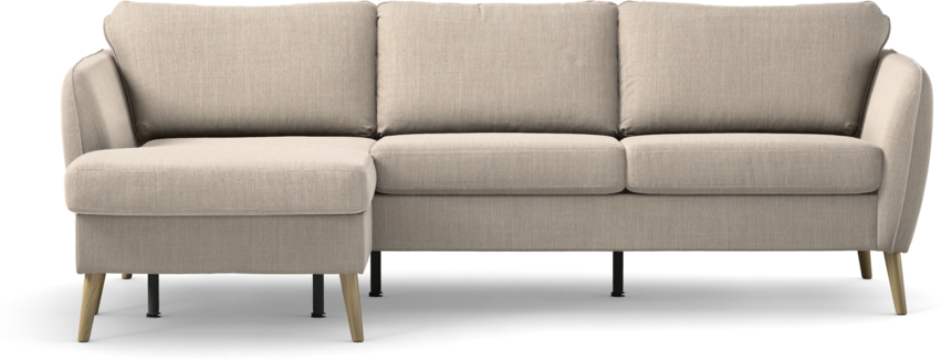 County - 3-sits soffa med flyttbar schäslong - Beige