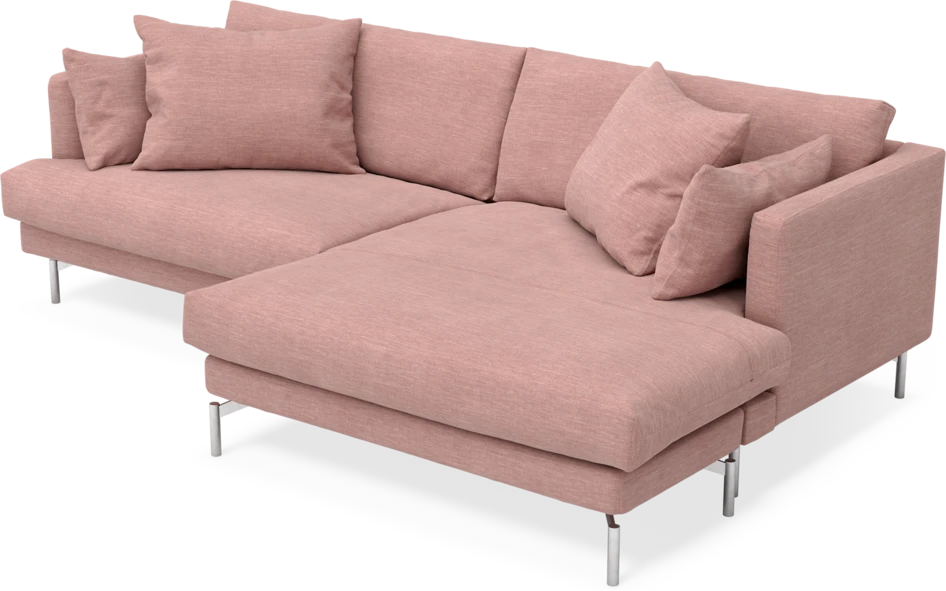 Harper - 4-sits med schäslong XL höger - Rosa