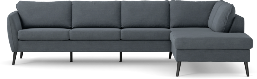 County - 3-sits soffa med divan höger - Blå