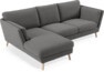 Madison Lux - 2-sits soffa med schäslong vänster - Grå