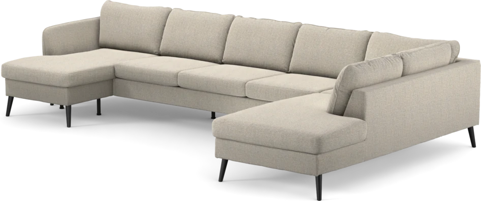 County - 4-sits soffa med schäslong vänster och divan höger - Beige