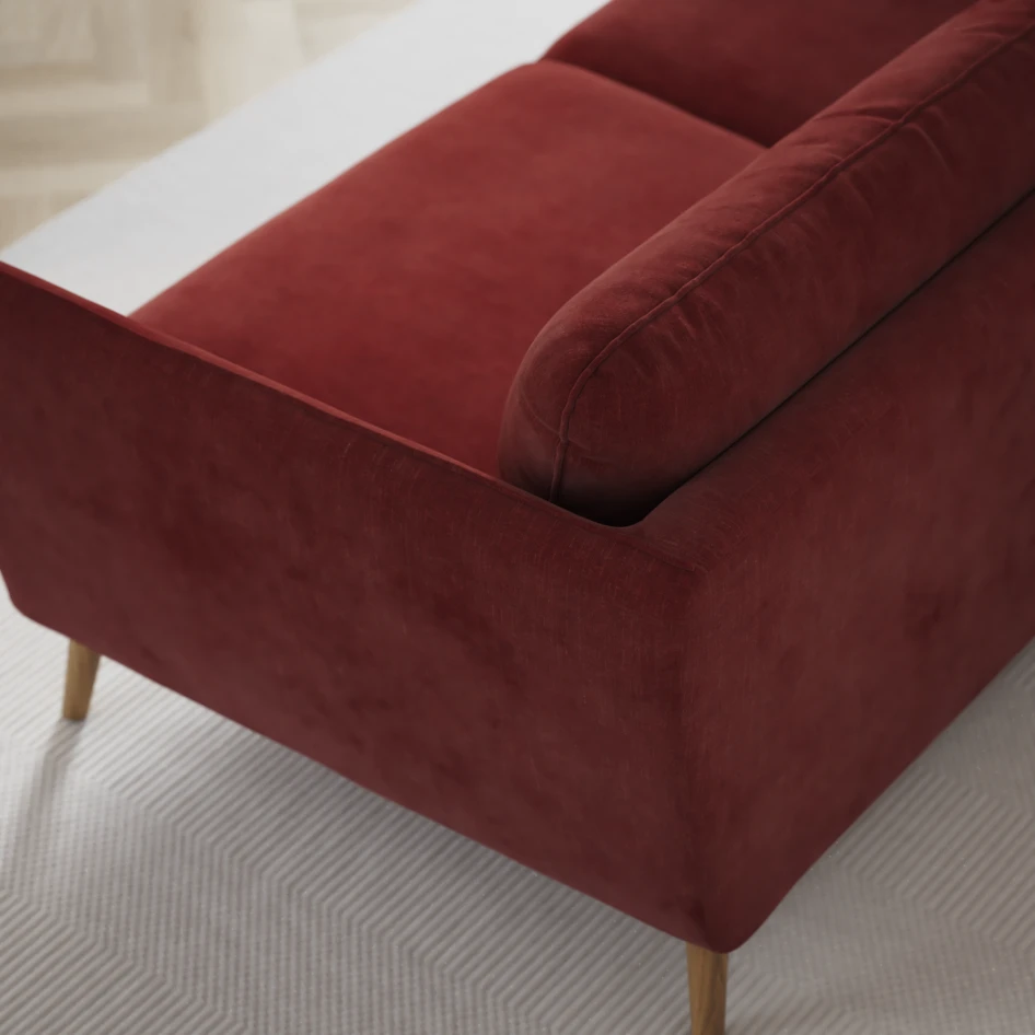 Madison Lux - Hörnsoffa med schäslong höger - Rosa