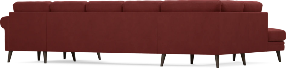 Eden - 3-sits soffa med divan vänster och schäslong höger - Röd