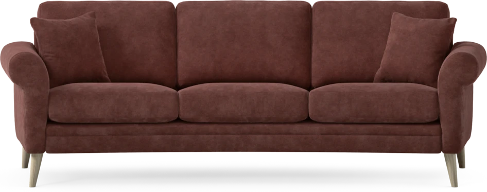 Eden - 3-sits soffa svängd - Röd