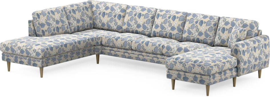 Eden - 3-sits soffa med divan vänster och schäslong höger - Flerfärgad