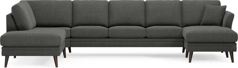Eden - 3-sits soffa med divan vänster och schäslong höger - Grå