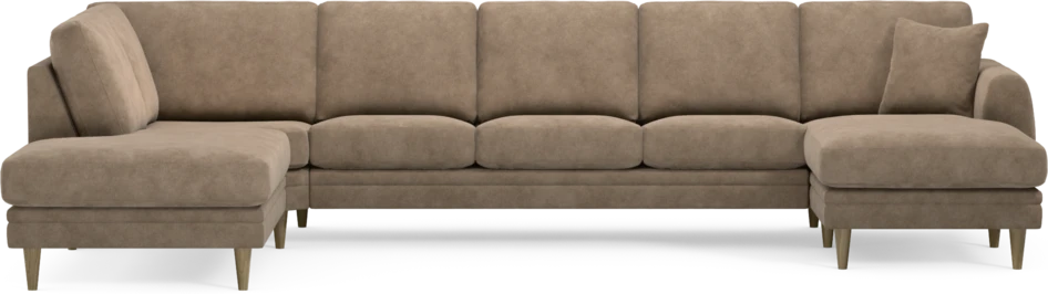 Eden - 3-sits soffa med divan vänster och schäslong höger - Beige