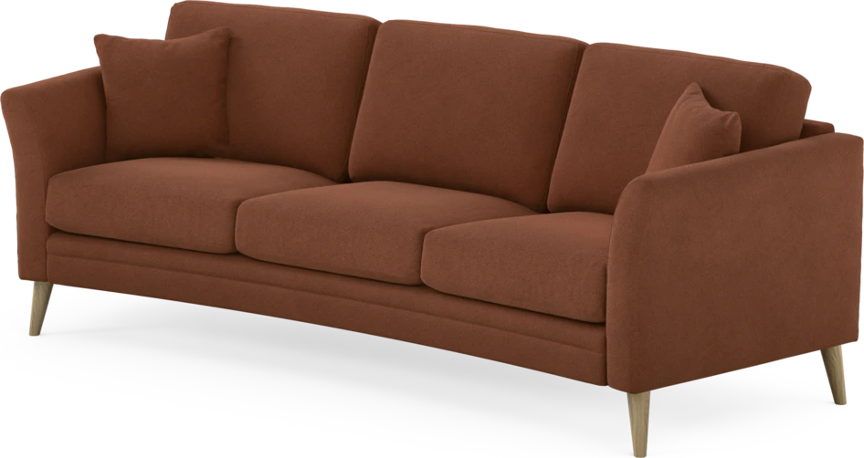 Eden - 3-sits soffa svängd - Orange