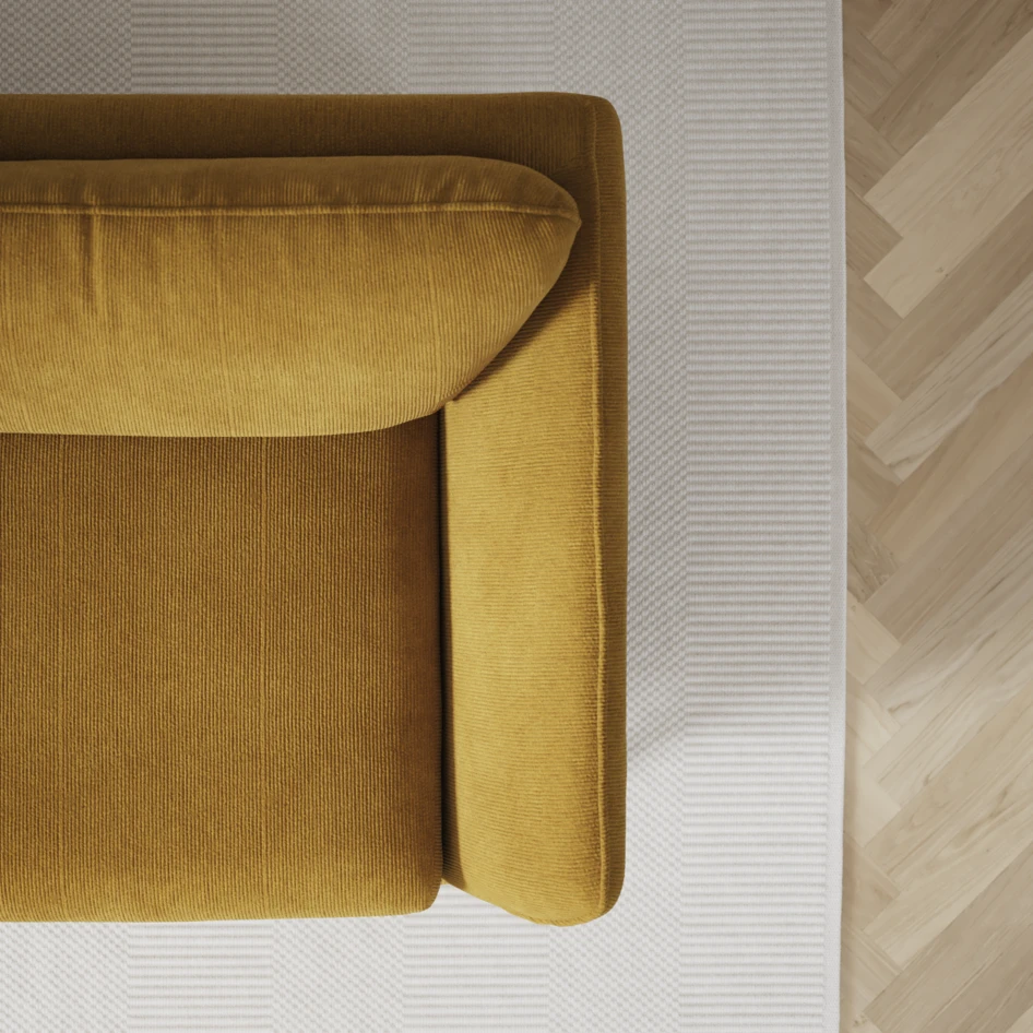 Madison Lux - Hörnsoffa 3+2-sits, hörn 1 - Gul