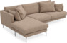 Harper - 3-sits soffa XL med schäslong vänster - Beige