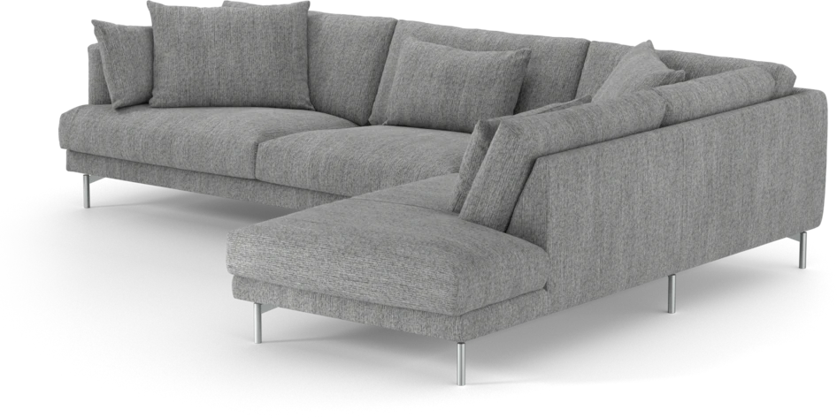 Harper - 3-sits soffa med divan höger - Grå