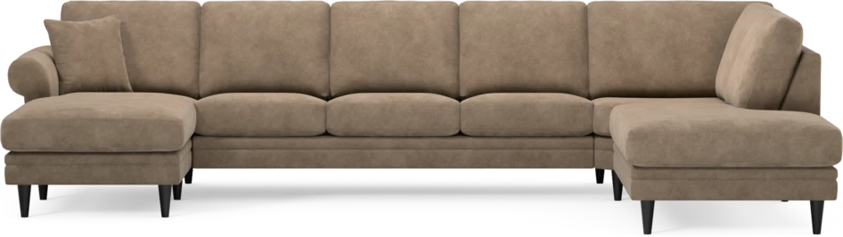 Eden - 3-sits soffa med schäslong vänster och divan höger - Beige