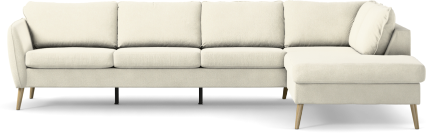 County - 3-sits soffa med divan höger - Vit