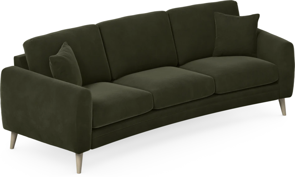 Eden - 3-sits soffa svängd - Grön