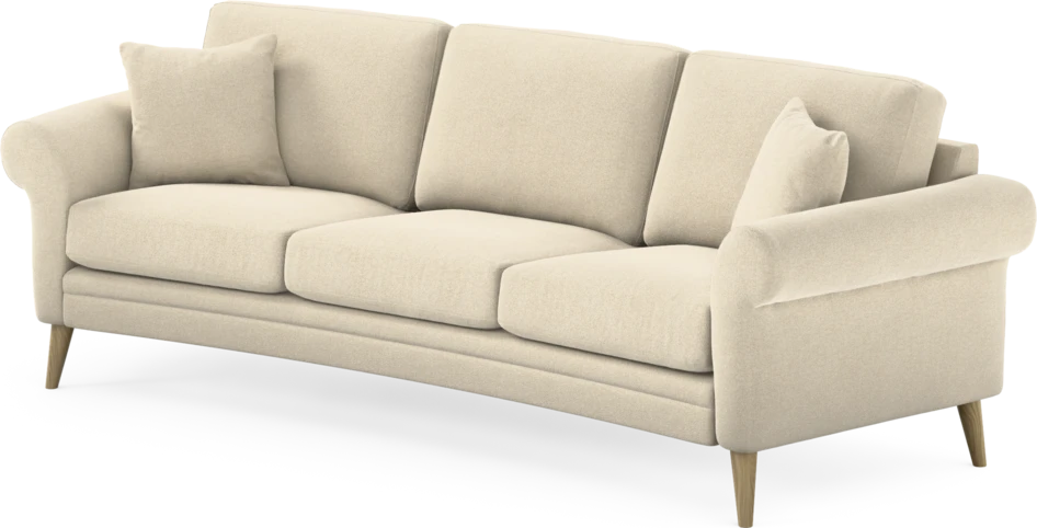 Eden - 3-sits soffa svängd - Beige