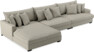 Rossi - 4-sits soffa med schäslong XL vänster - Grå